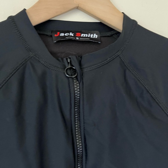 Jack Smith Black Long Sleeve One Piece Swimsuit with Ruched Sides - Picture 3 of 5